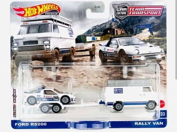 Hot wheels FORD RS200 team transport premium rally