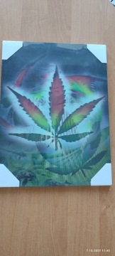 Obraz 3D zmieniająca się grafika Konopie marihuana