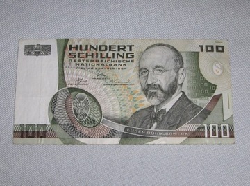 AUSTRIA BANKNOT 100 SCHILLING 1984R.