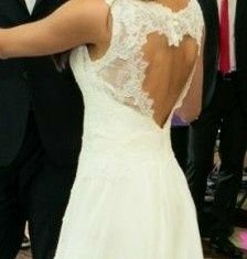 Piękna suknia ślubna serce na plecach koronki 34