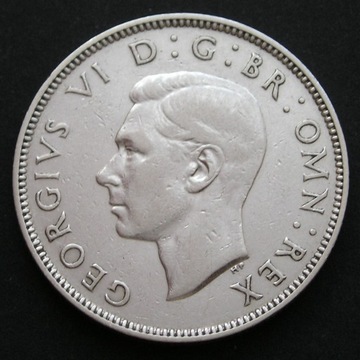Wielka Brytania 2 shilling 1939 - srebro