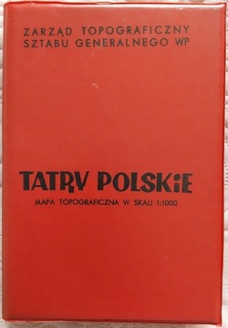 Tatry Polskie, mapy topograficzne w skali 1:10000