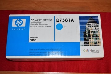 TONER HP Q7581A - NOWY, ORYGINALNY (CYAN)