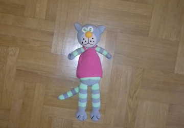 Kot kotka kociak 57 cm maskotka lalka szydełkowa