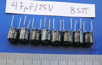 kondensatory miniaturki 47uF/25V