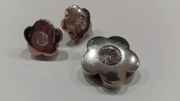 komplet biżuterii srebrnej cyrkonia kwiatek 925