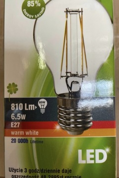 Żarówki led e27 810lm 6.5w (80w) 25sztuk