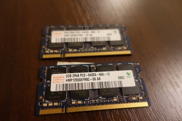 Pamięć RAM DDR2 4GB (2x2) PC2 - 6400S Hynix