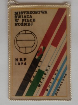 Proporczyk MŚ piłka nożna 1974 Monachium PL