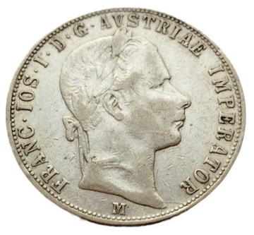 1 Floren 1859 M - FRANZ JOSEPH I - SREBRO