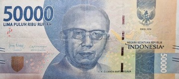 INDONEZJA 50000 rupii 2016 banknot obiegowy