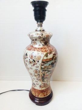 chińska porcelanowa lampa stołowa vintage