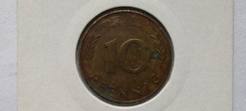Niemcy 10 fenigów, 1979 r. Znak menniczy „J”. #S52