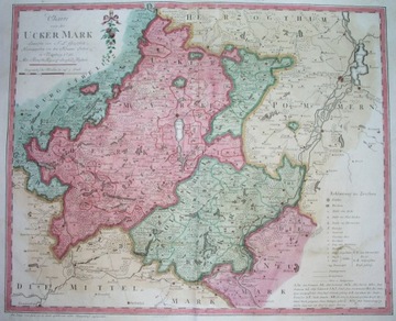 1792 oryginał MAPA POMORZE Szczecin Damm Police