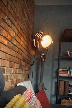 Reflektor filmowy teatralny Spefika duża lampa vintage loft Industrial