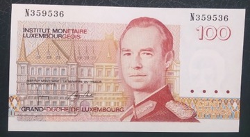 Luksemburg 100 francs, UNC 1980