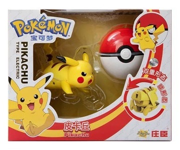 Pokeball Pikachu + Składana Figurka Pokemon DeLuxe