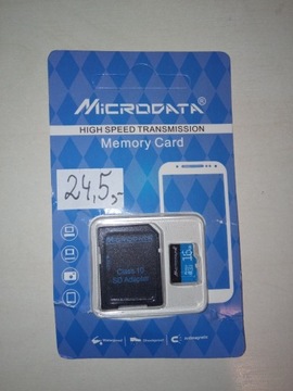 Karta Micro SD 16 GB wraz z adapterem SD