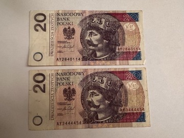 Banknot 20 zł 2016, AY 