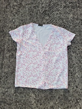 Rose Boutique koszula biała kwiaty oversize XS