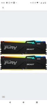 Pamięć RAM Kingston Fury Beast RGB 32GB 6000