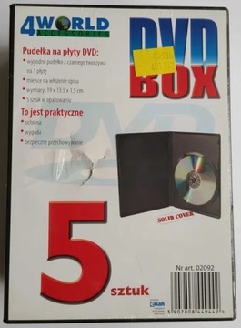 Puste pudełka na płyty CD, DVD