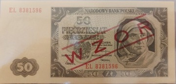 50 zł 1948 wzór UNC stan 1 okazja banknot 