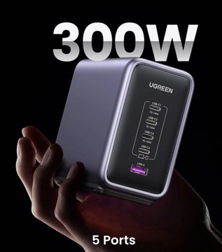 Ładowarka sieciowa UGREEN 300W stacja 5w1 PD3.1 