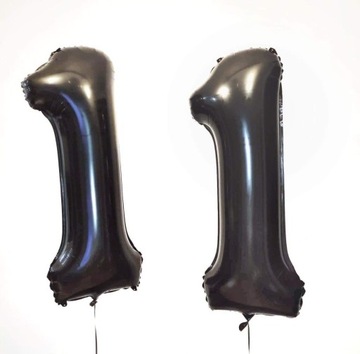 Balony z helem CYFERKI czarne