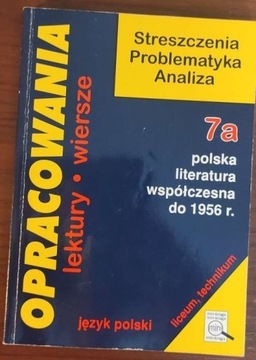 Opracowanie - ściąga 7a j. polski Szkoła średnia