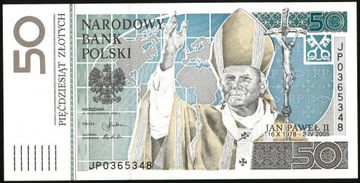 Banknot 50 zł Jan Paweł II
