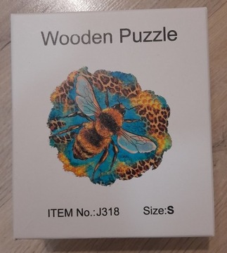 Drewniane puzzle - pszczoła