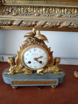 Zegar kominkowy francuski XIX w.