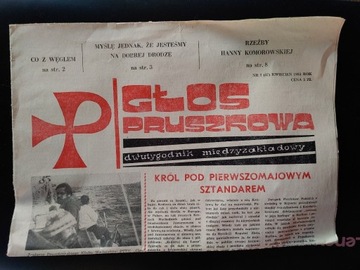 Gazeta Głos Pruszkowa 1985r Pamiątki PRL kolekcje 