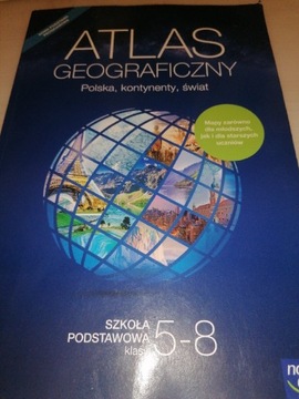 Atlas geograficzny Polska kontynenty świat nowaera