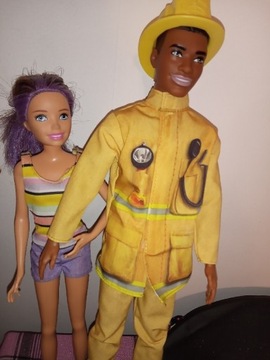 Lalki. Barbie i strażak. Para