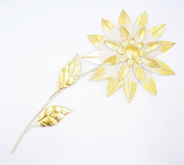 Zawieszka kwiat 63cm metalowy złoty