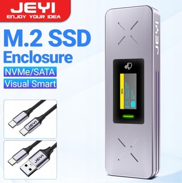 Obudowa i9x JEYI Visual Smart M.2 NVMe / SATA SSD