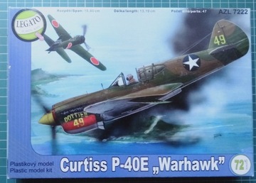 Curtiss P-40E Warhawk 1/72 Legato niepełna kalka