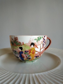 Filiżanka, japońska porcelana, gejsze, vintage