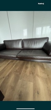 Skórzana sofa czekoladowa 