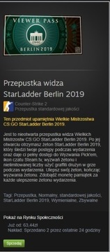 Przepustka Berlin 2019 Counter Strike 2 (CS:GO) | Wymiana, Trade 