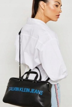 Oryginalna Czarna torebka Calvin Klein logo