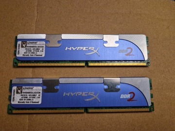 Pamięć RAM pc2 Kingston HyperX 2GB (1GB x2) ddr2