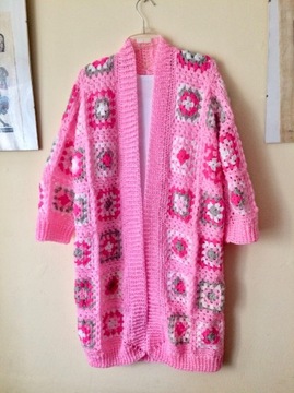 Kardigan, sweter damski handmade One Size Oversize