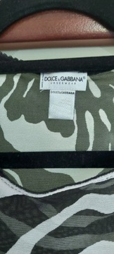 Dolce & Gabbana bluzka z siateczki, zebra z klasą 