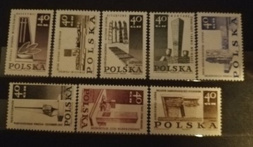 1967 Pomniki Walki Męczeństwa 8 zn. 