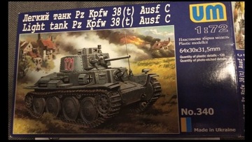 Unimodels 340 -Pzkpfw 38(t) Ausf C 1/72