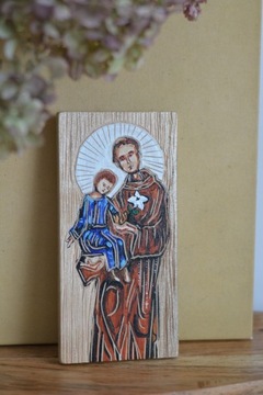 Świety Antoni z Dzieciątkiem, ręcznie malowany