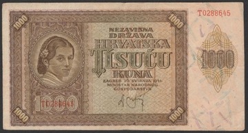 Chorwacja 1000 kuna 1941 - T